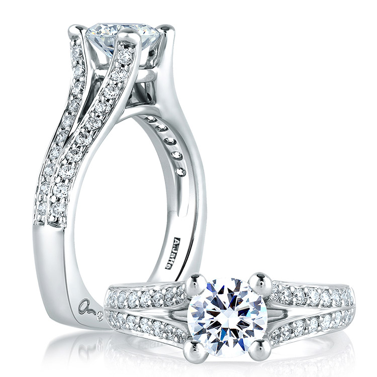 A Jaffe Platinum Signature Engagement Ring MES017