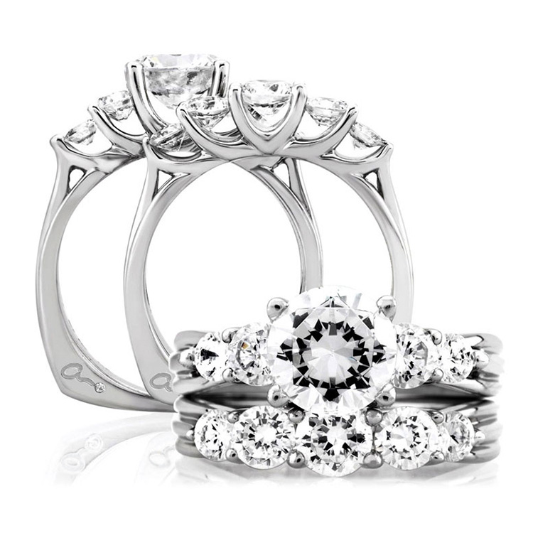 A Jaffe Platinum Signature Engagement Ring MES030