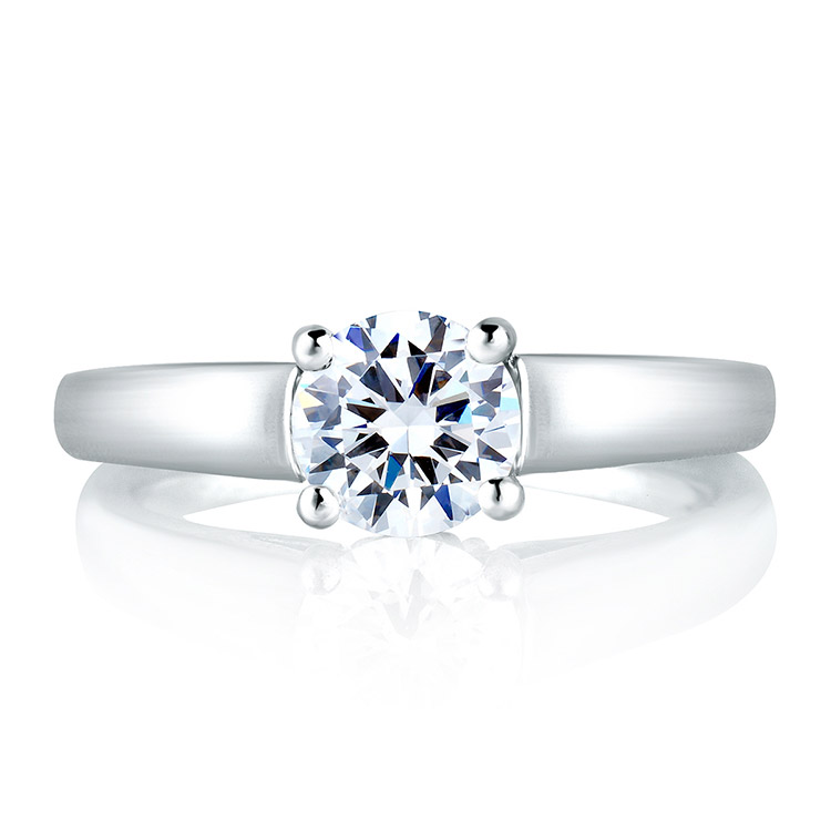 A Jaffe Platinum Solitaire Engagement Ring MES063 Alternative View 2