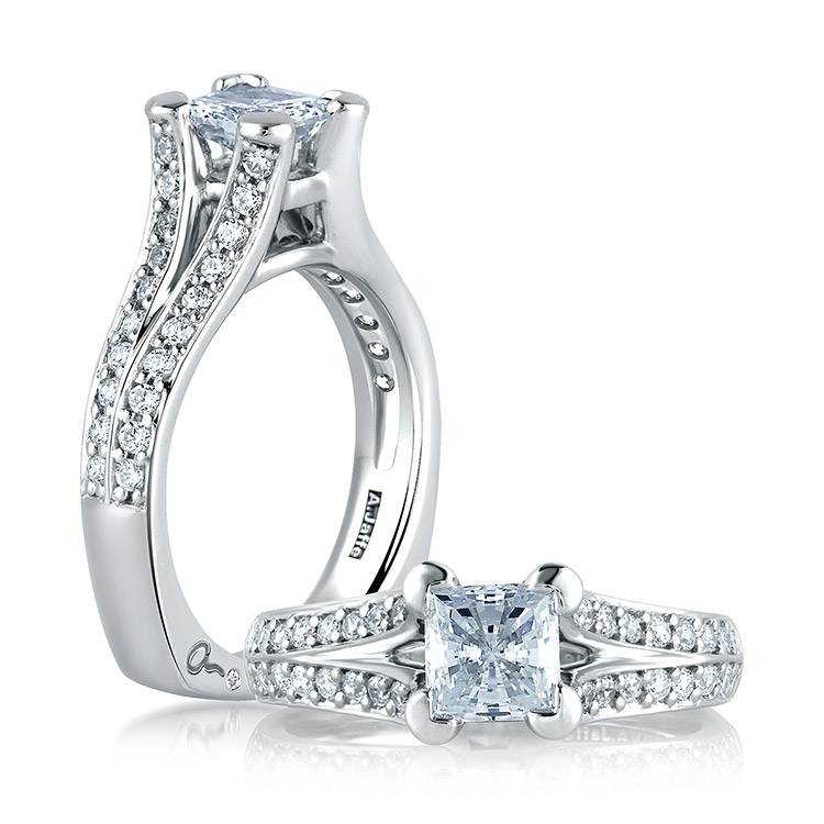 A Jaffe Platinum Signature Engagement Ring MES068 