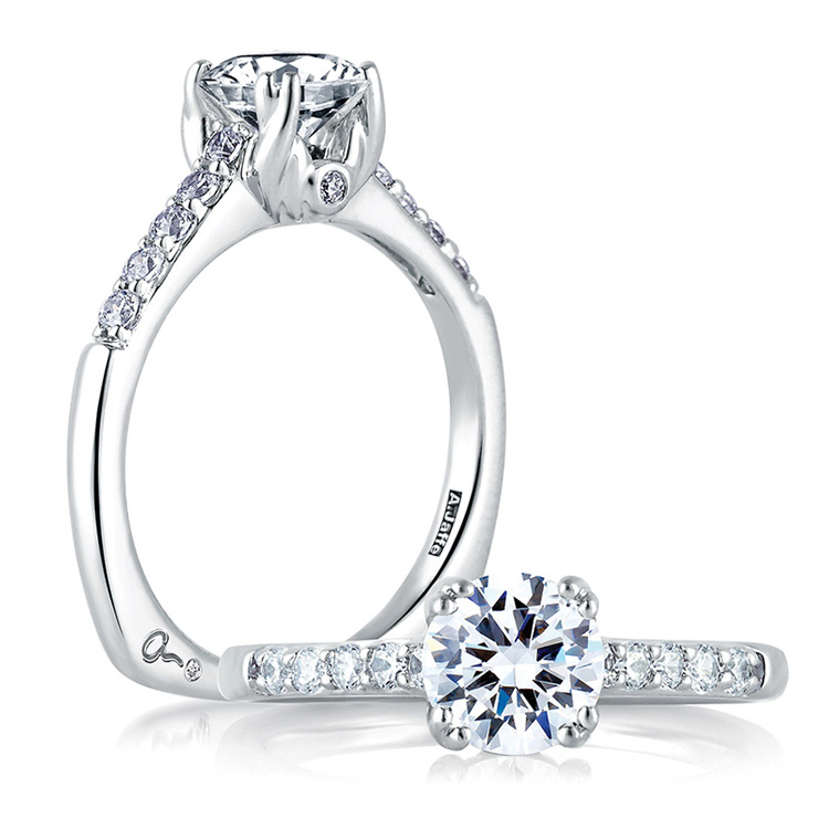 A Jaffe Platinum Signature Engagement Ring MES097