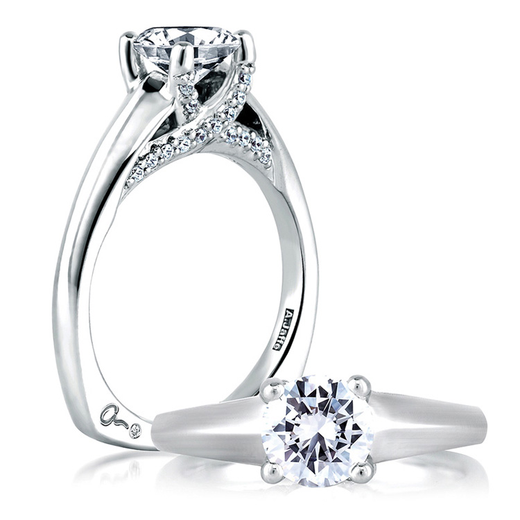 A Jaffe Platinum Signature Engagement Ring MES144
