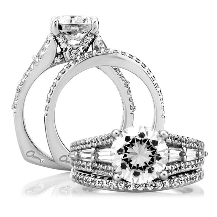 A Jaffe Platinum Signature Engagement Ring MES154