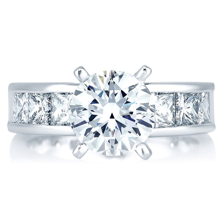A Jaffe Platinum Signature Engagement Ring MES161 Alternative View 2