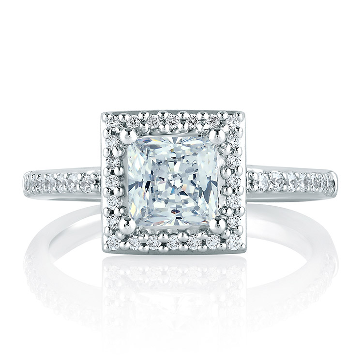 A Jaffe Platinum Signature Engagement Ring MES167
