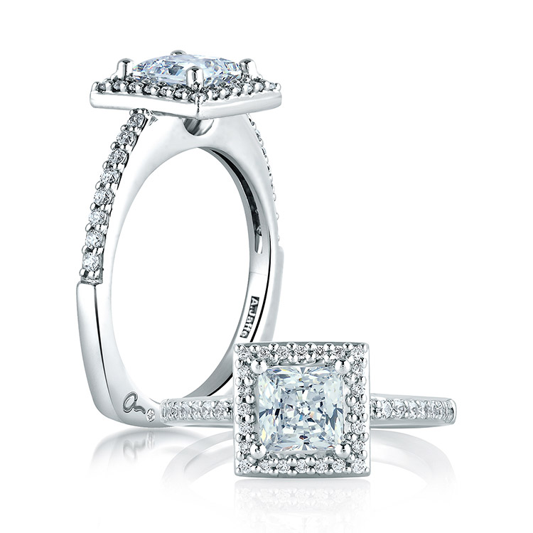 A Jaffe Platinum Signature Engagement Ring MES167