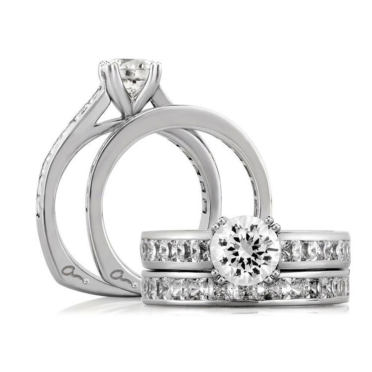 A Jaffe Platinum Signature Engagement Ring MES176