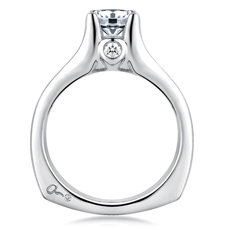 A Jaffe Platinum Signature Engagement Ring MES228 Alternative View 1