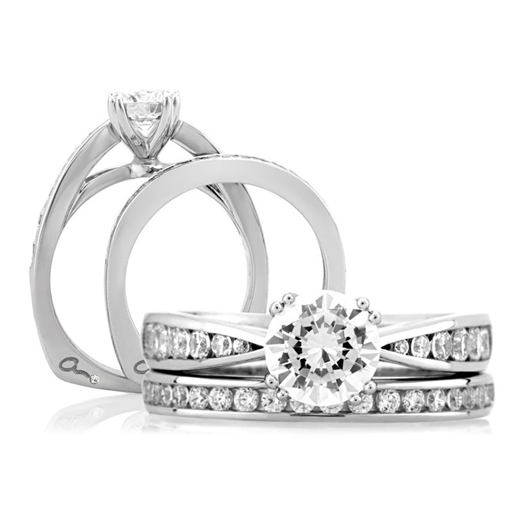 A Jaffe Platinum Signature Engagement Ring MES233