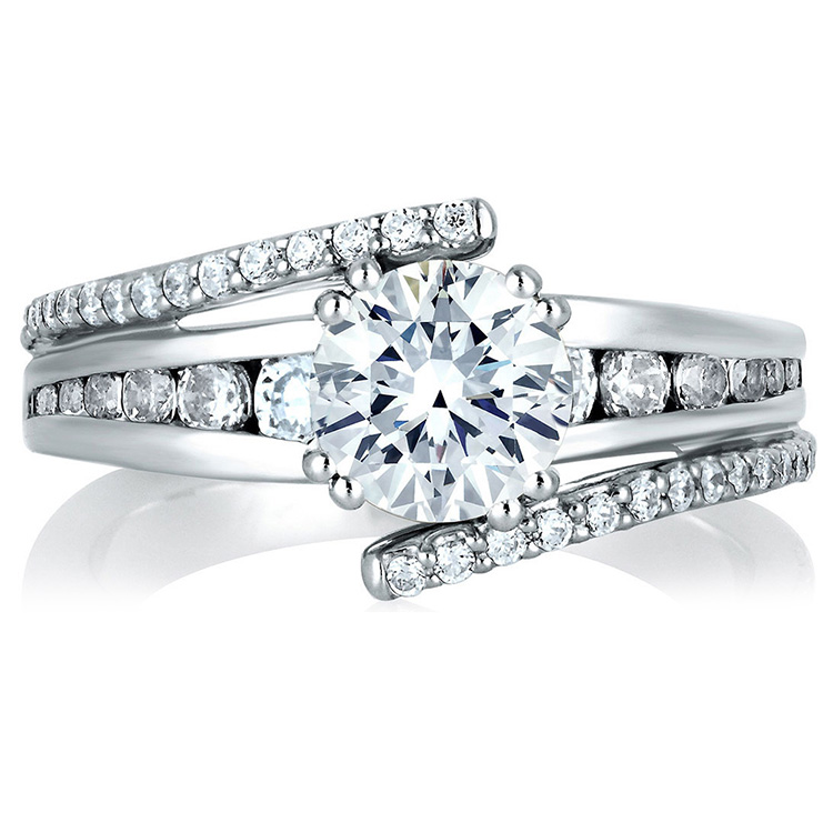 A Jaffe Platinum Signature Engagement Ring MES272 / 63