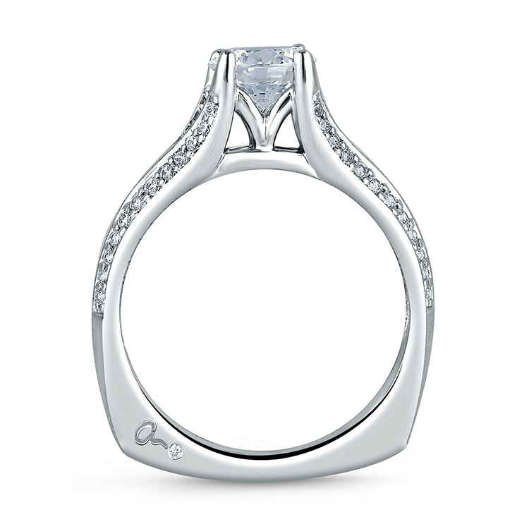 A Jaffe Platinum Signature Engagement Ring MES302