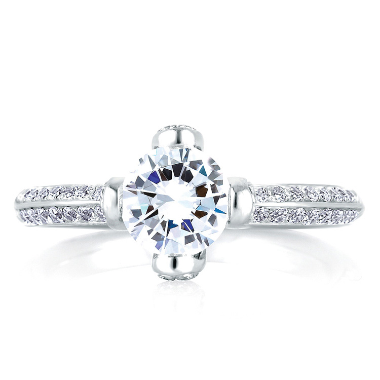 A Jaffe Platinum Signature Engagement Ring MES323
