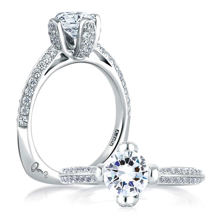 A Jaffe Platinum Signature Engagement Ring MES323