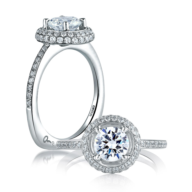 A Jaffe Platinum Signature Engagement Ring MES325
