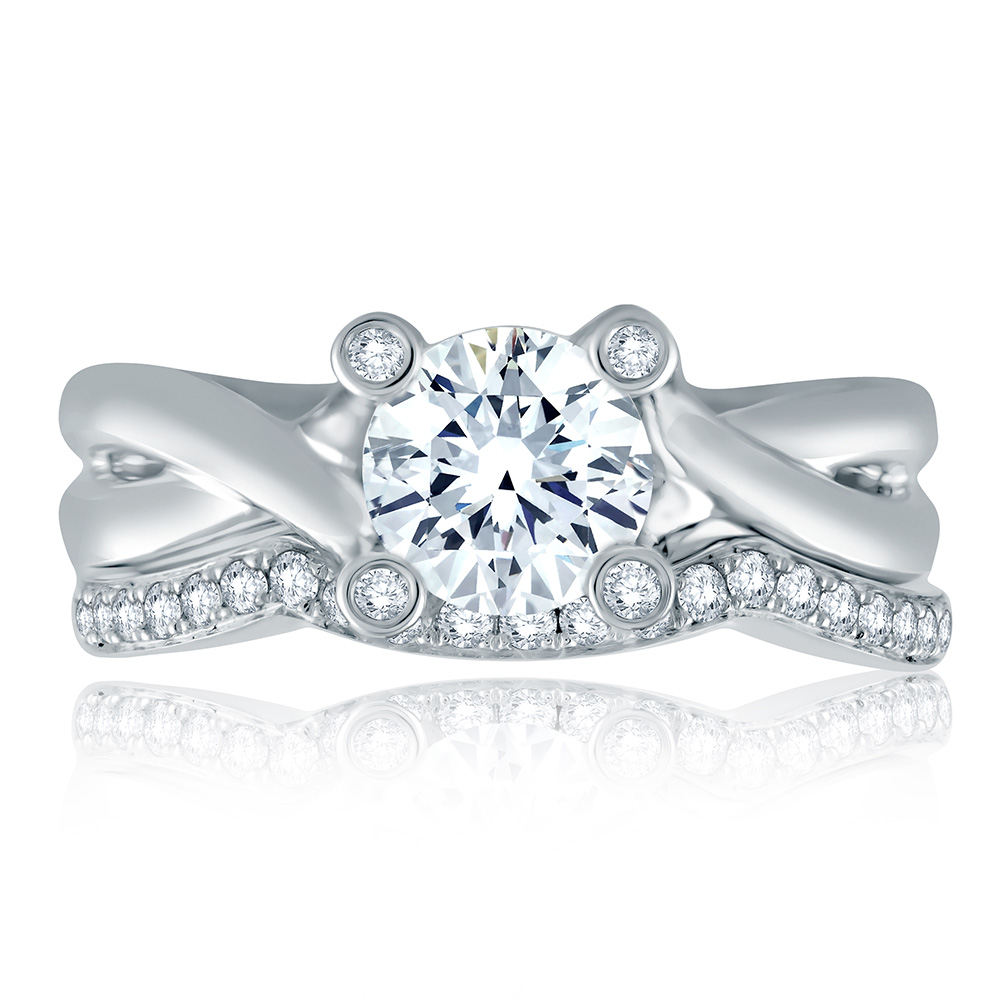 A.JAFFE 18 Karat Signature Diamond Wedding Ring MRS463