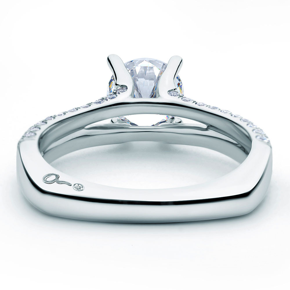 A.JAFFE Platinum Signature Engagement Ring MES519 Alternative View 2