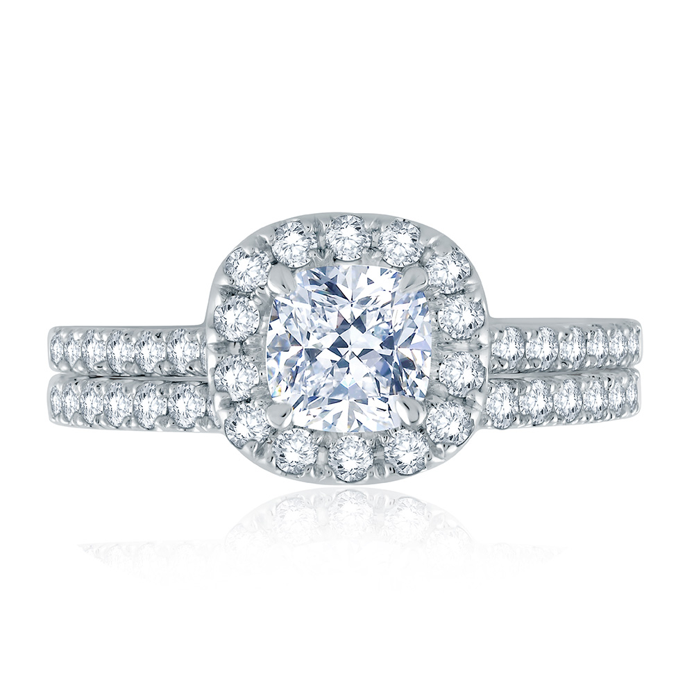 A.JAFFE 14 Karat Signature Diamond Wedding Ring MRS577