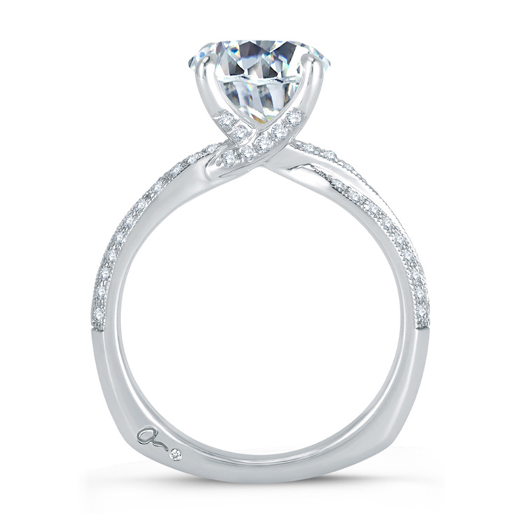 A.JAFFE Platinum Signature Engagement Ring MES740Q