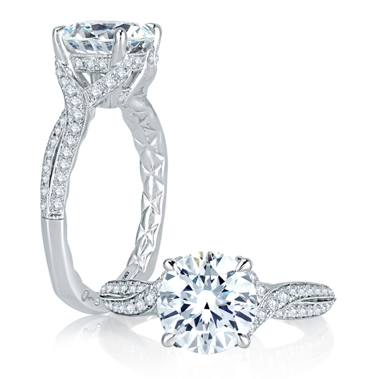 A.JAFFE Platinum Signature Engagement Ring MES741Q