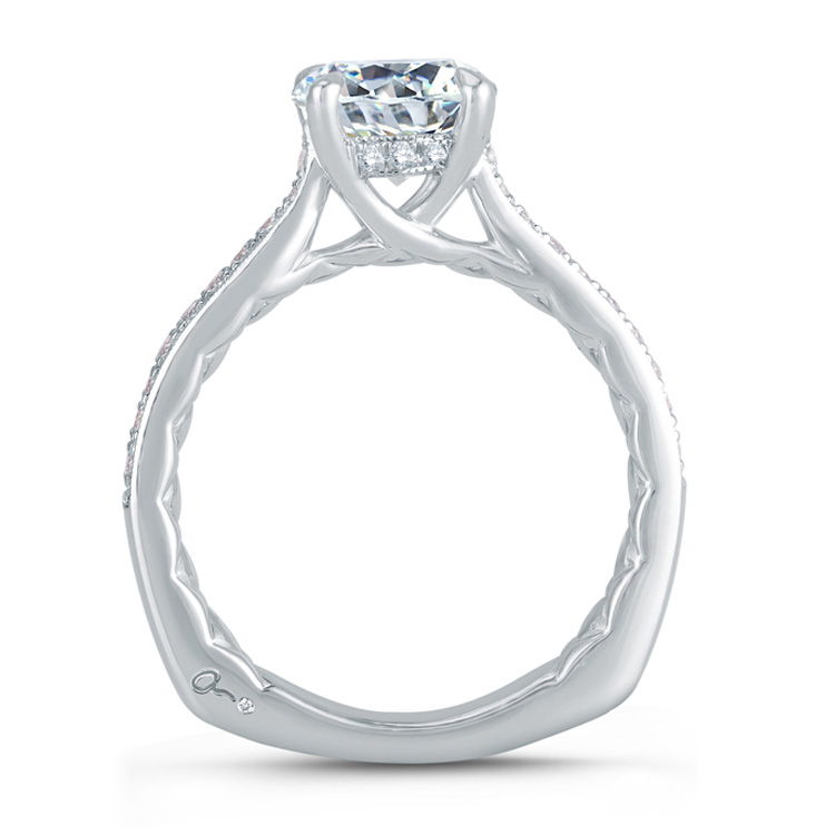 A.JAFFE Platinum Signature Engagement Ring MES743Q Alternative View 1