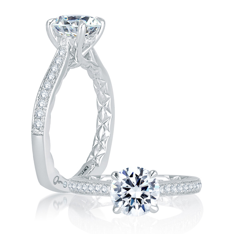 A.JAFFE Platinum Signature Engagement Ring MES743Q