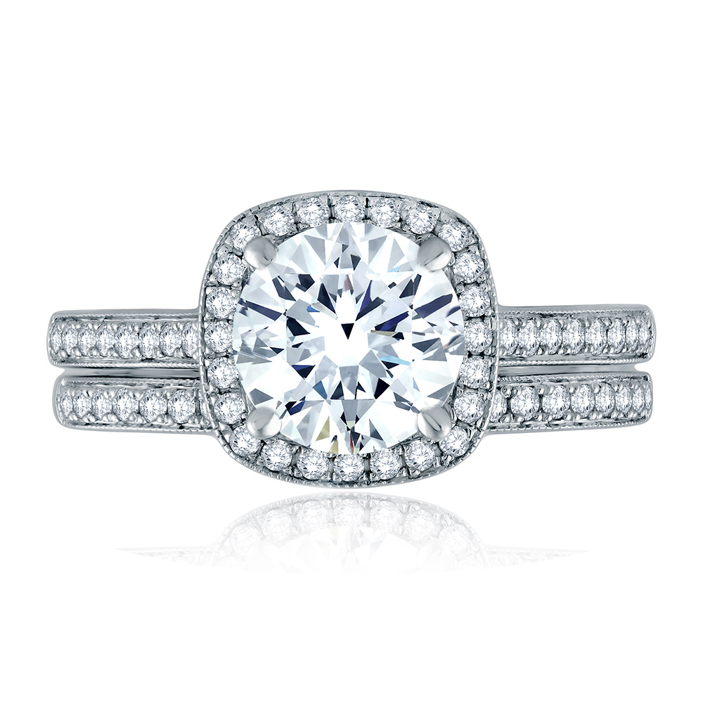 A.JAFFE 14 Karat Signature Diamond Wedding Ring MRS754Q