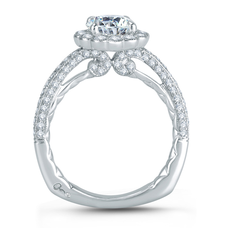 A.JAFFE Platinum Signature Engagement Ring MES757Q Alternative View 1
