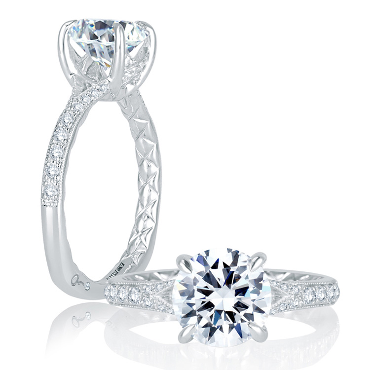 A.JAFFE Platinum Signature Engagement Ring MES765Q