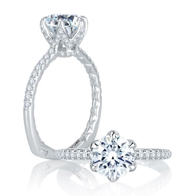 A.JAFFE Platinum Signature Engagement Ring MES767Q
