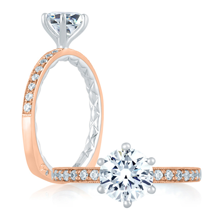 A.JAFFE Platinum Signature Engagement Ring MES775Q