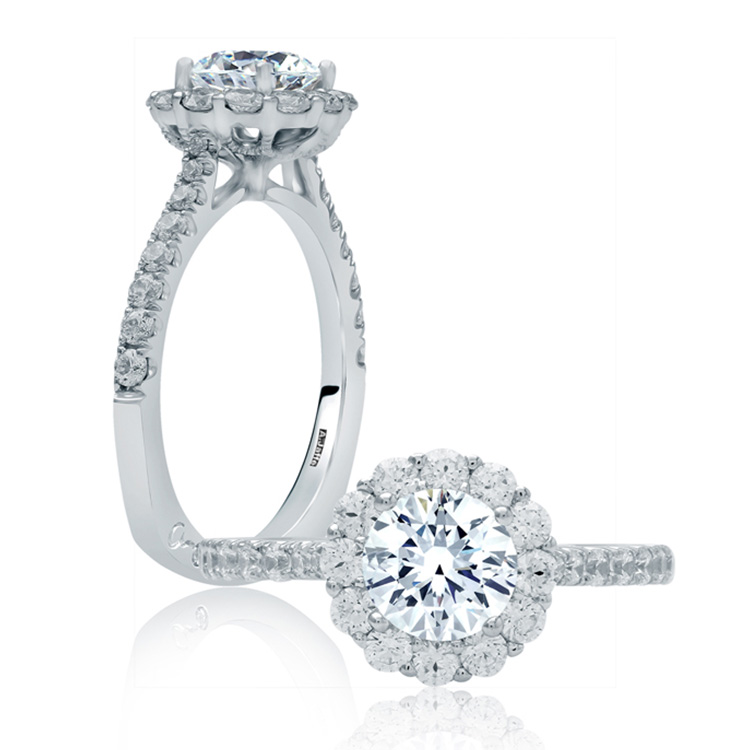 A.JAFFE Platinum Signature Engagement Ring MES822