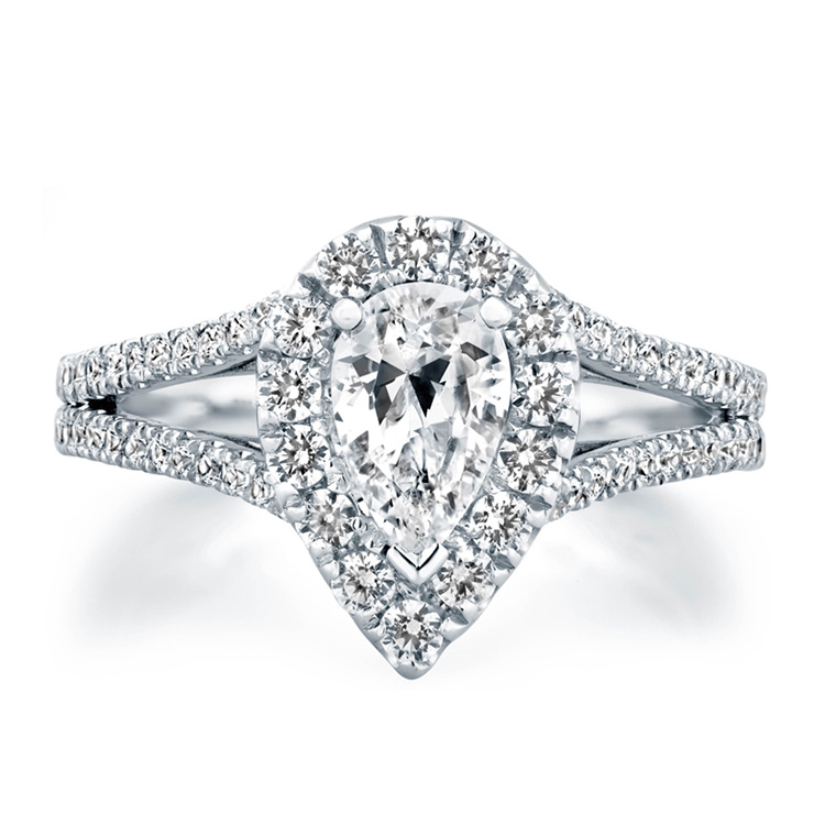 A.JAFFE Platinum Signature Engagement Ring MES824