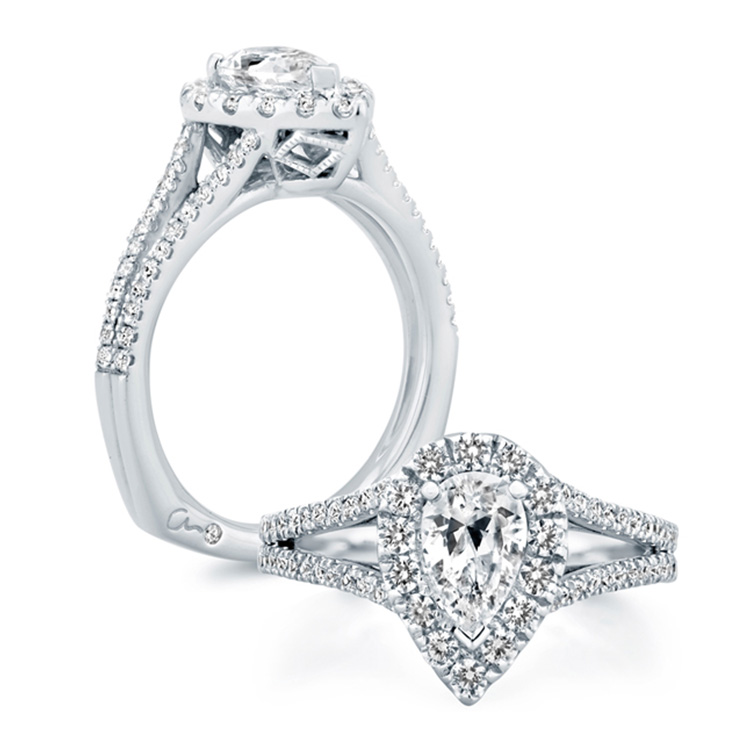 A.JAFFE Platinum Signature Engagement Ring MES824