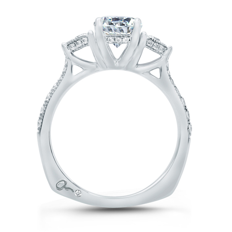 A.JAFFE Platinum Signature Engagement Ring MES829