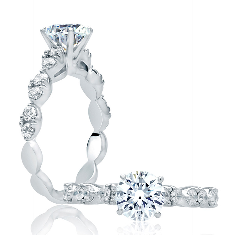 A.JAFFE Platinum Signature Engagement Ring MES832