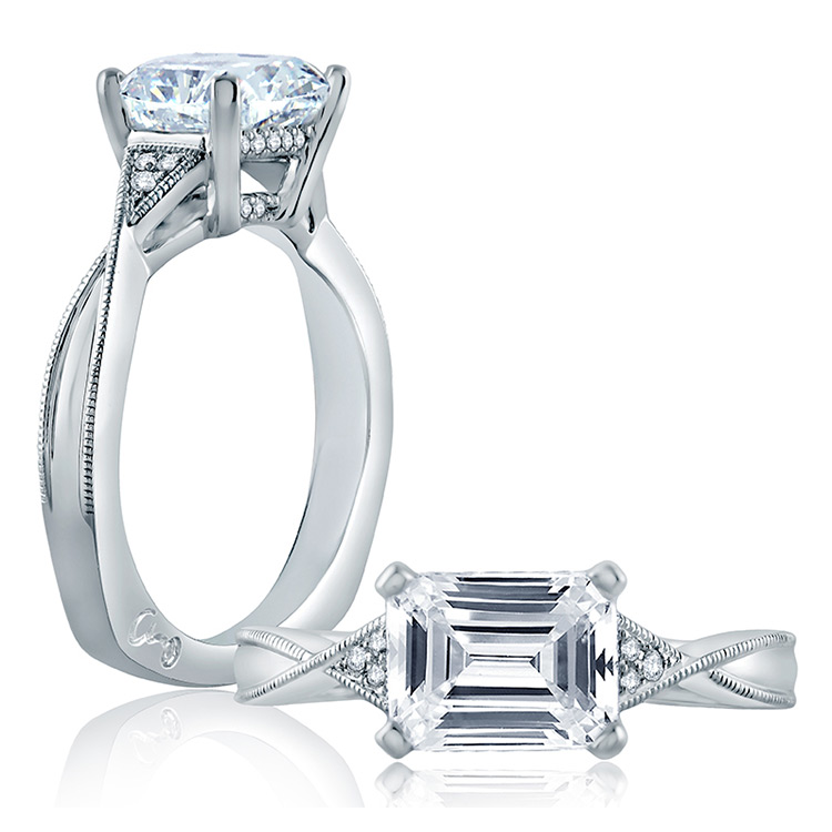 A.JAFFE Platinum Signature Engagement Ring MES846