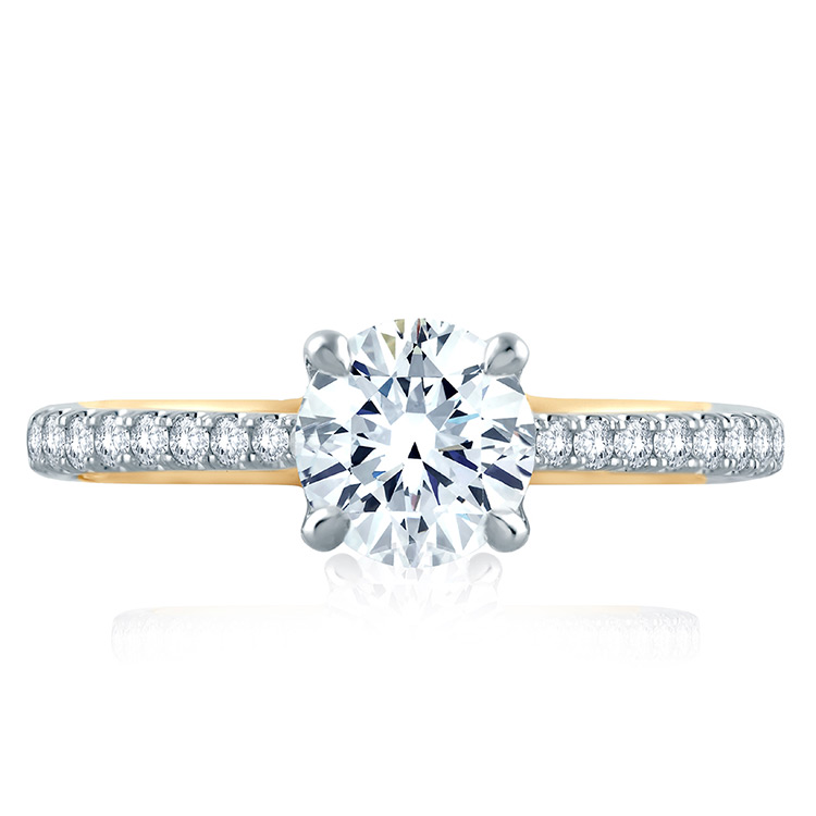 A.JAFFE Platinum Signature Engagement Ring MES848