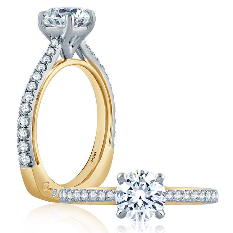 A.JAFFE Platinum Signature Engagement Ring MES848