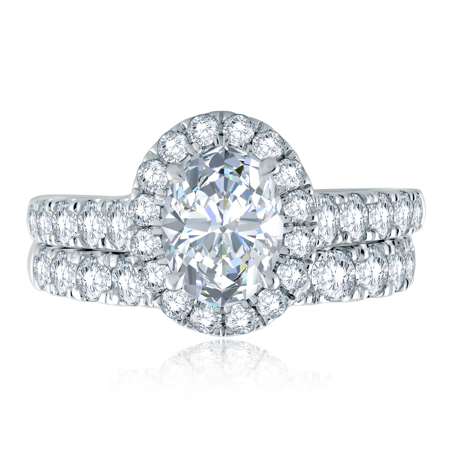 A.JAFFE 14 Karat Signature Diamond Wedding Ring MRS868 Alternative View 3