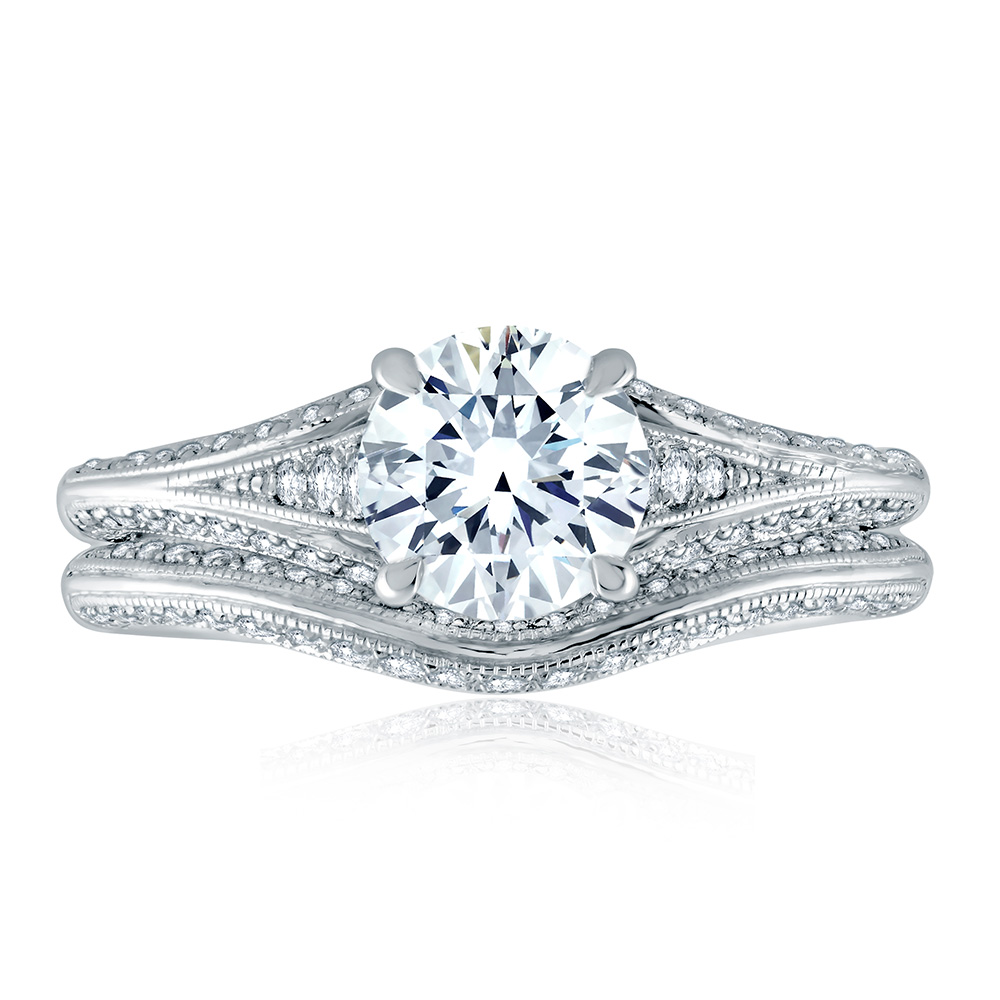 A.JAFFE 18 Karat Signature Diamond Wedding Ring MRS871