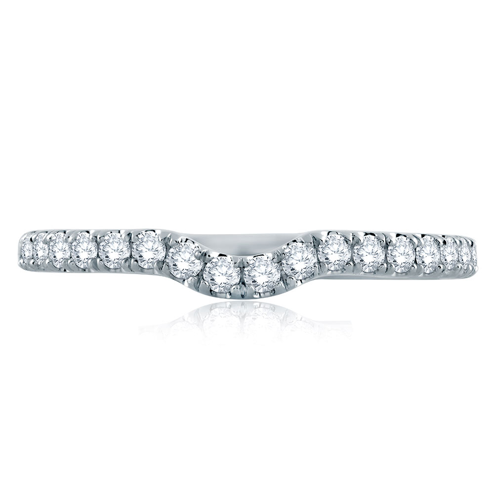 A.JAFFE 18 Karat Classic Diamond Wedding Ring MR1851Q Alternative View 2