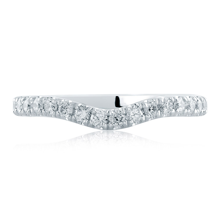 A.JAFFE Platinum Classic Diamond Wedding Ring MR1853Q Alternative View 1