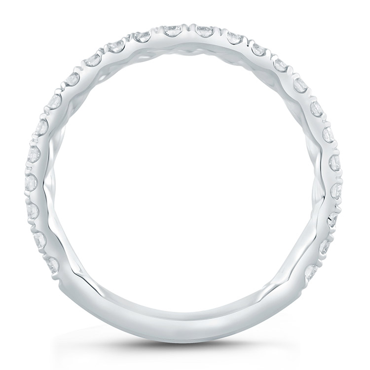 A.JAFFE Platinum Classic Diamond Wedding Ring MR1853Q