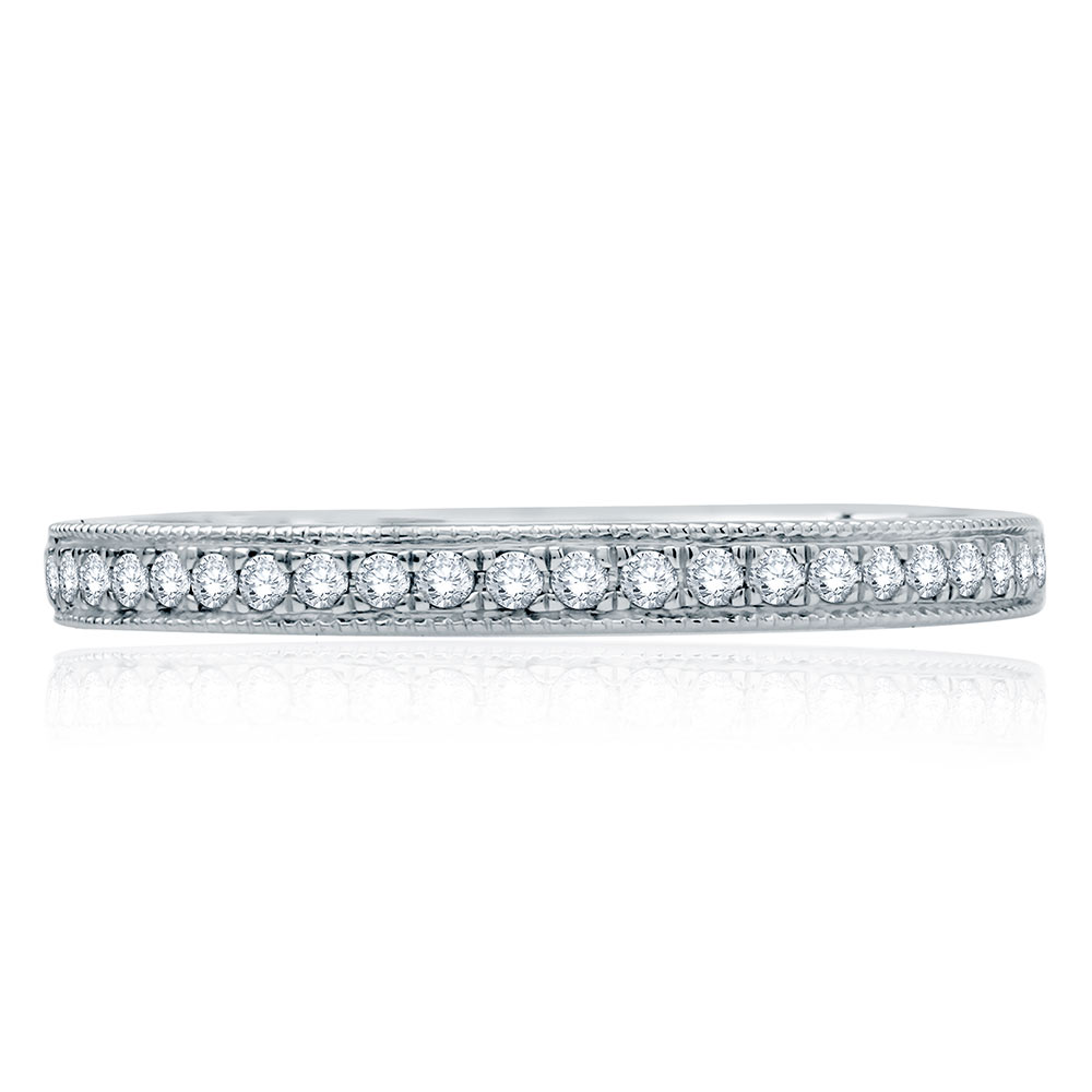 A.JAFFE 18 Karat Classic Diamond Wedding Ring MR2100Q