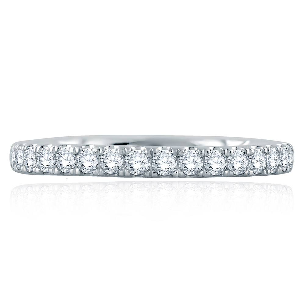 A.JAFFE 18 Karat Classic Diamond Wedding Ring MR2163Q Alternative View 2