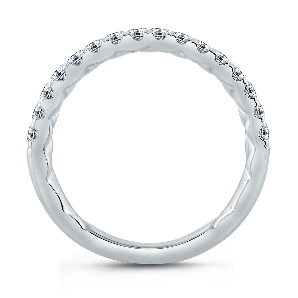 A.JAFFE 18 Karat Classic Diamond Wedding Ring MR2163Q