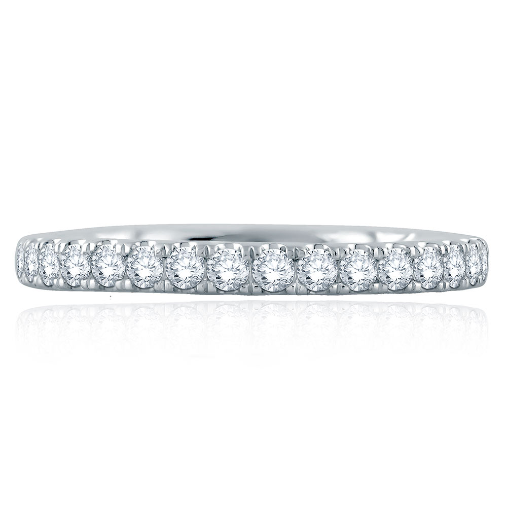 A.JAFFE 14 Karat Classic Diamond Wedding Ring MR2164Q Alternative View 2