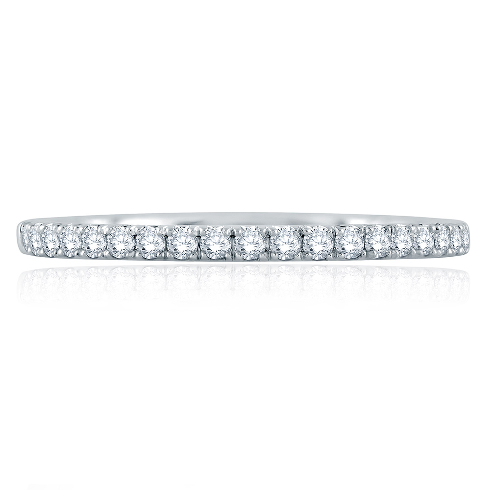 A.JAFFE Platinum Classic Diamond Wedding Ring MR2167Q
