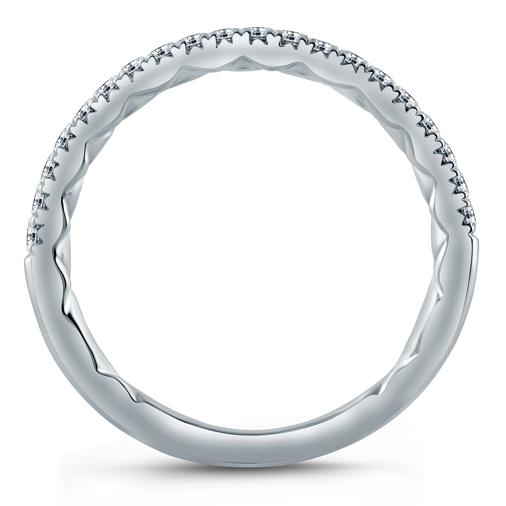 A.JAFFE Platinum Classic Diamond Wedding Ring MR2170Q Alternative View 1