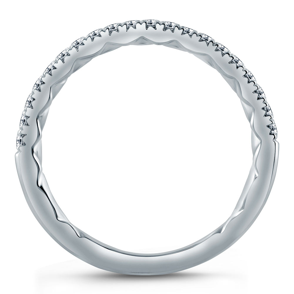 A.JAFFE Platinum Classic Diamond Wedding Ring MR2172Q Alternative View 1